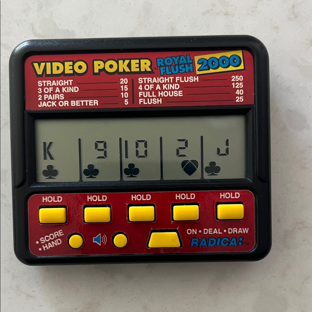 Vintage Radica Video Porker Hand Held Game